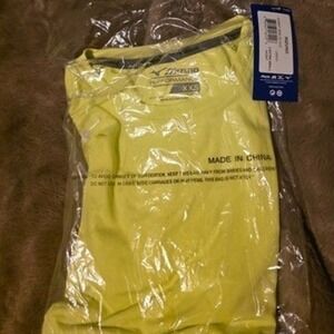 MizunowomensRunning Shirt Short Sleeve Neon Yellow Breathable Athletic Gym Top